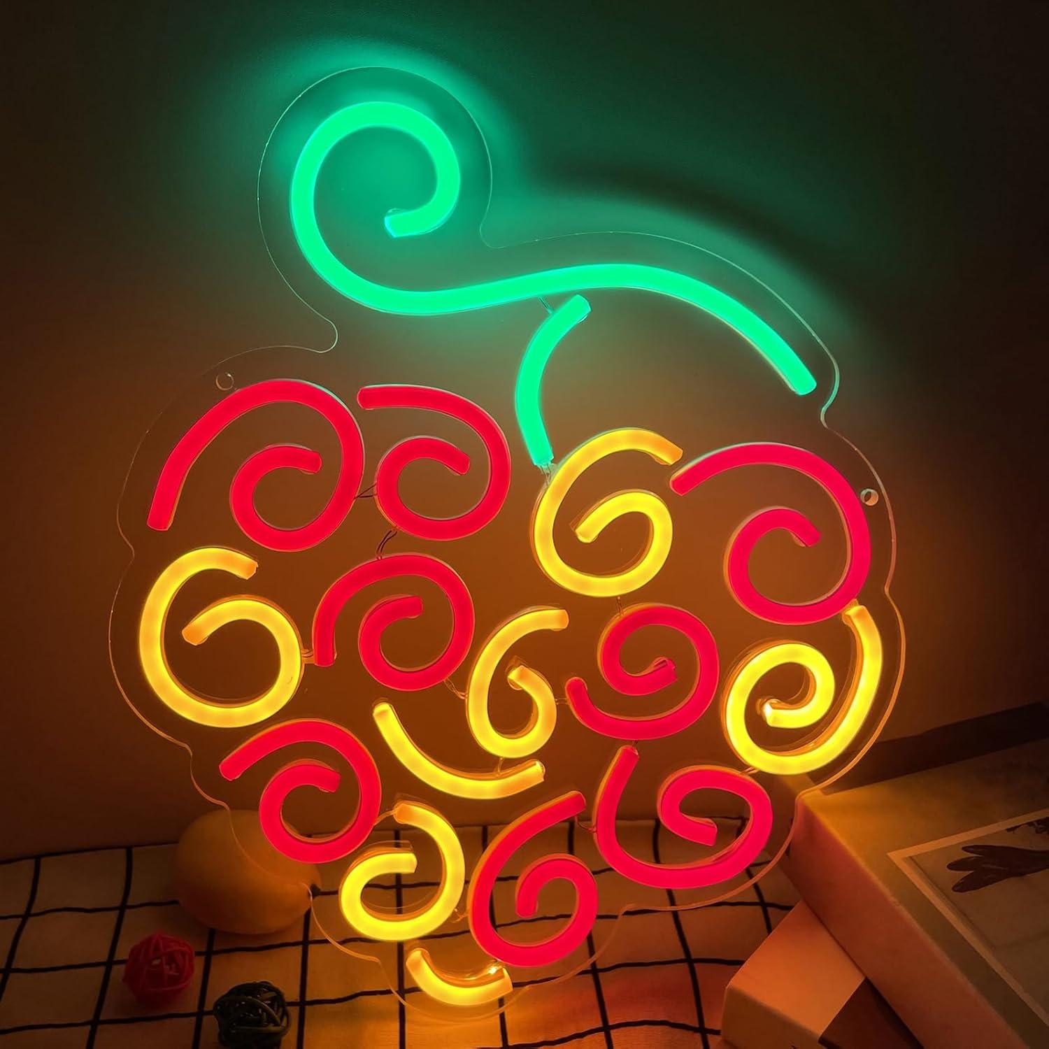 Room Lighting Bedroom Decor - Cyber Fruit Neon Sign USB Dimmable