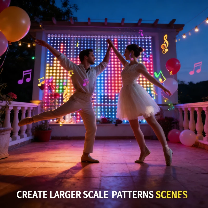 Lighting Decor For Wedding - Smart 400LED Curtain Lights, Music Sync