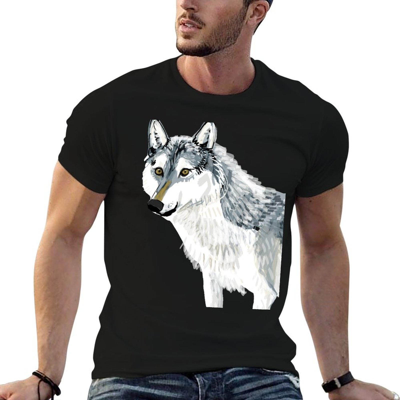 Alberta Lighting & Decor Photos - Totem Alberta Wolf T-Shirt Casual Light