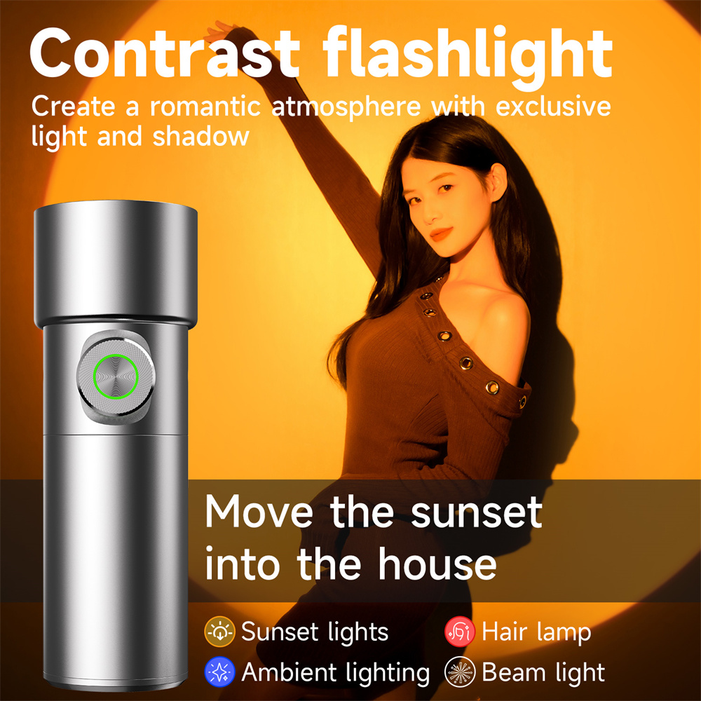 Sunset Lamp Projection - NEW Photography Flashlight 4-Colors RGB LED