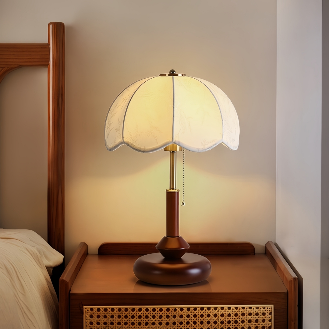 Lighting Decor Home - Vintage Scalloped Dome Table Lamp for