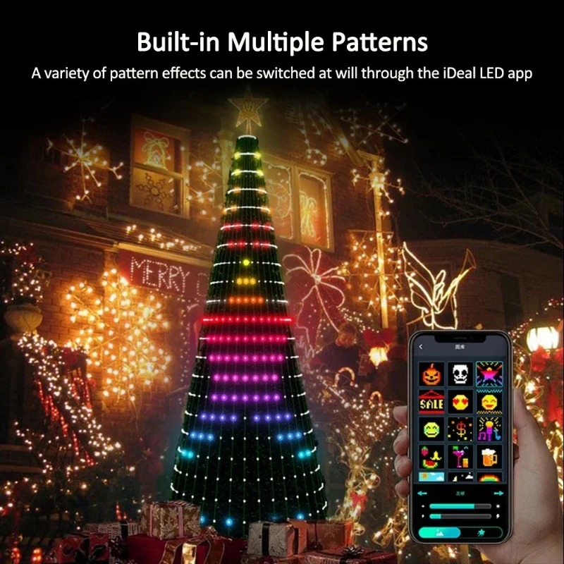 Lighting Decor Home - Christmas Star Tree Lights RGB LED,