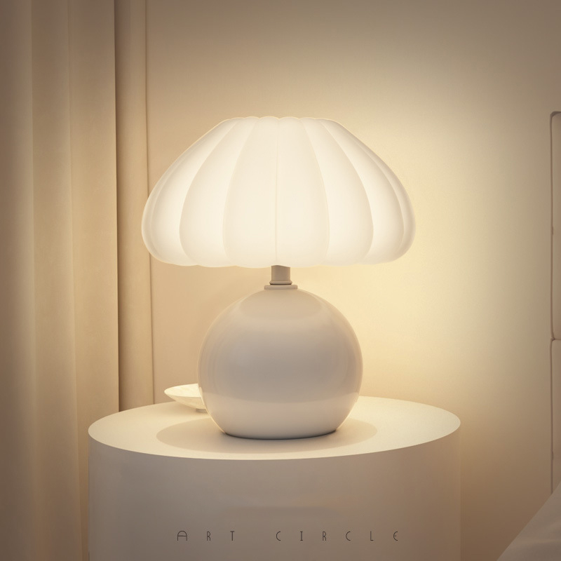 Mushroom Table Lamp - Cream Style Bedside Table Lamp French