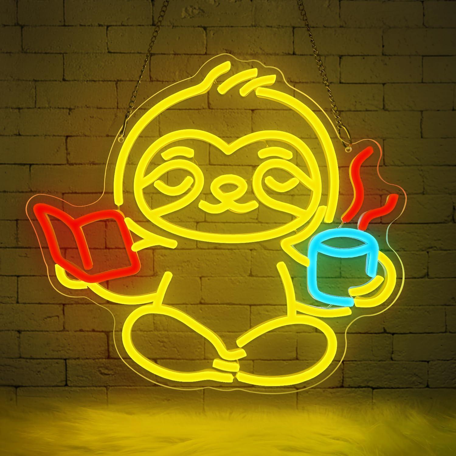 Lighting Decor Home - Sloth Neon Sign USB Dimmable LED
