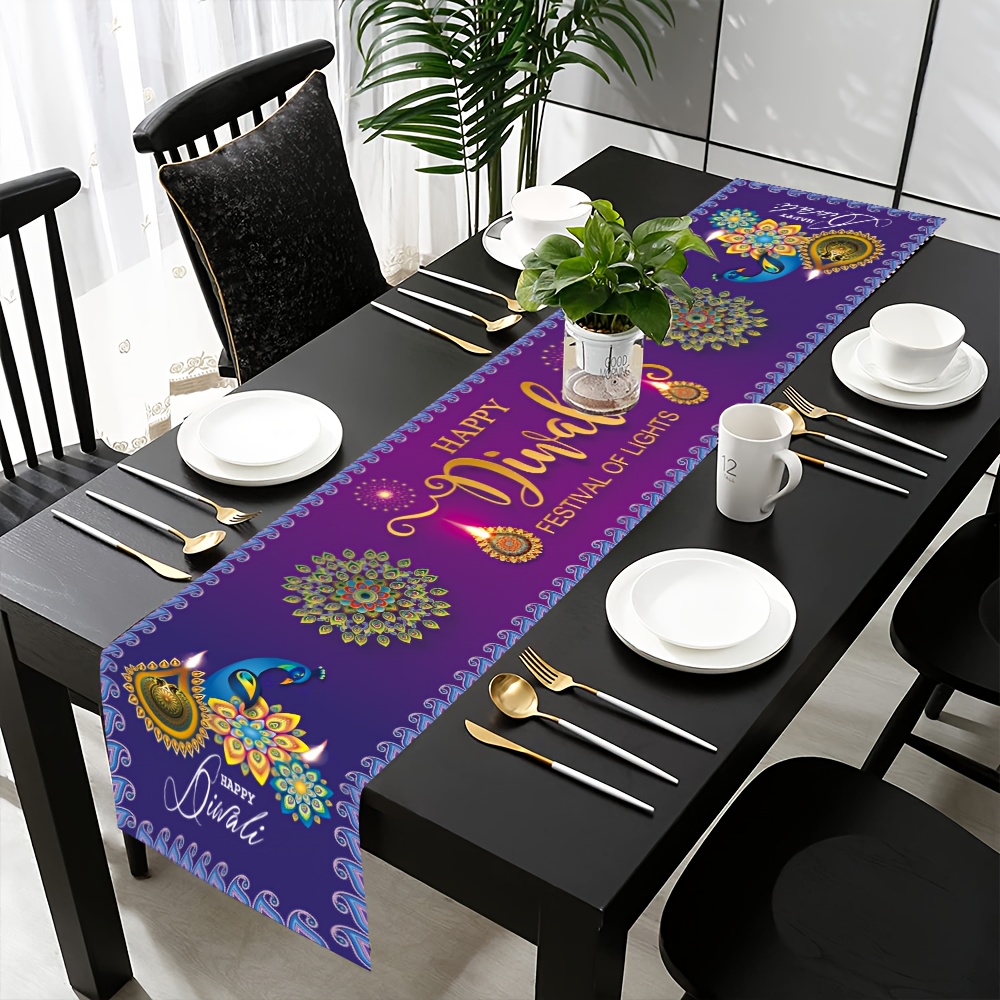 Room Lighting Bedroom Decor - Happy Diwali Festival of Lights Linen