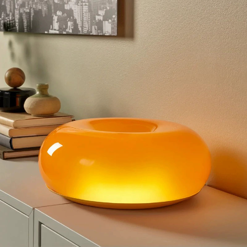 Mushroom Table Lamp - Nordic Donut Lamp Bauhaus Medieval Glass