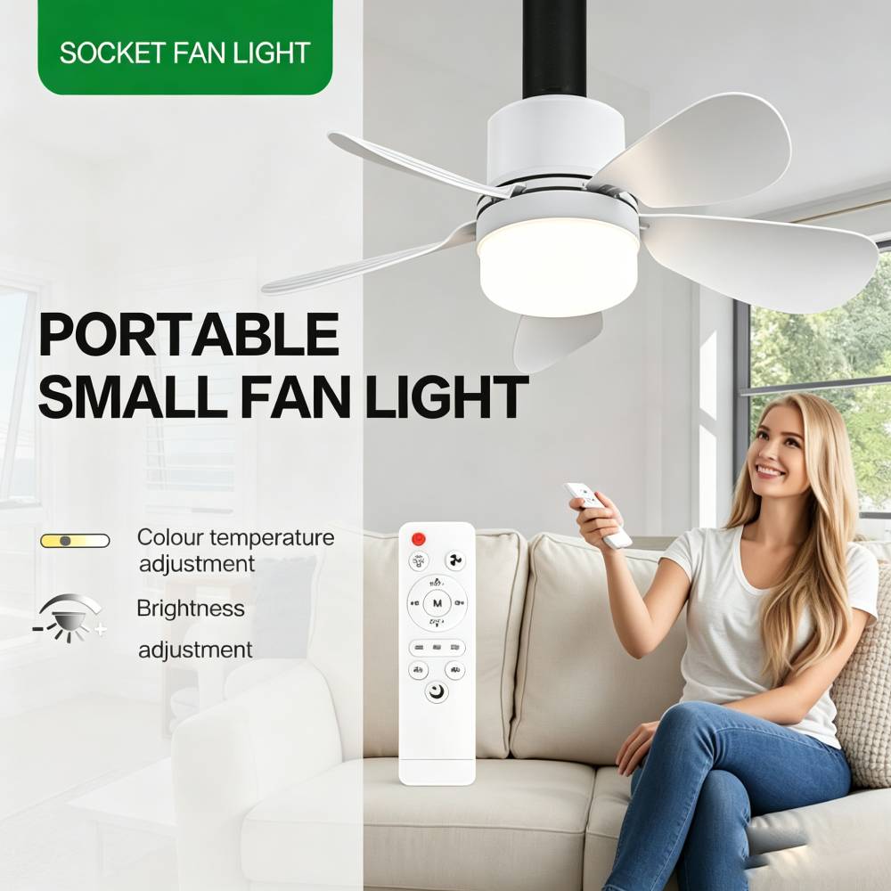 Socket Fan Light with Remote,  - đánh giá và giá Lighting Decor Home