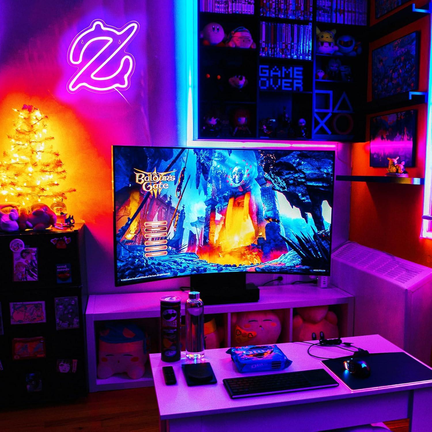 Gaming Scholar Neon Sign USB P - đánh giá và giá Room Lighting Bedroom Decor