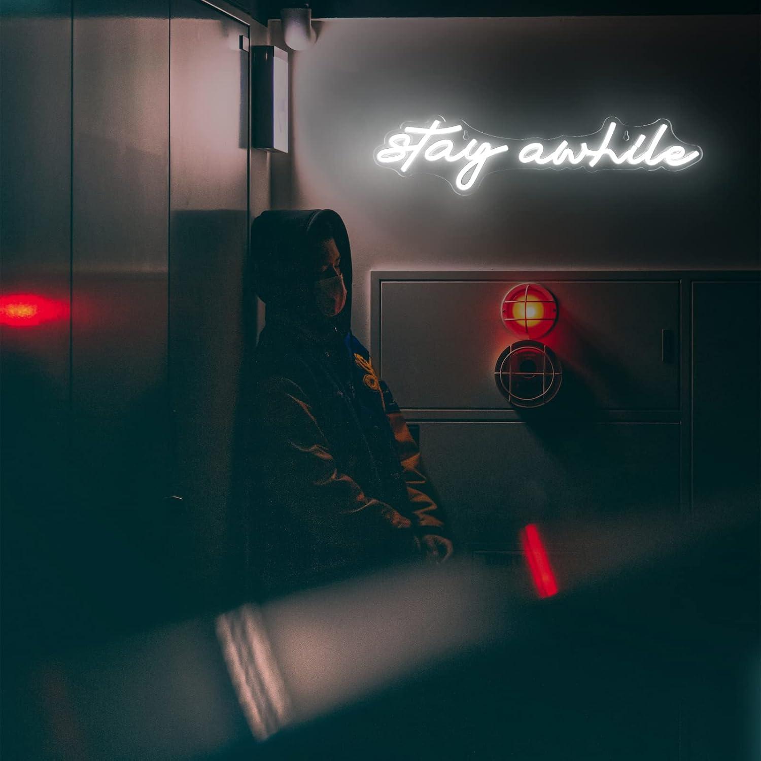 Stay Awhile Neon Signs USB Dim - đánh giá và giá Room Lighting Bedroom Decor