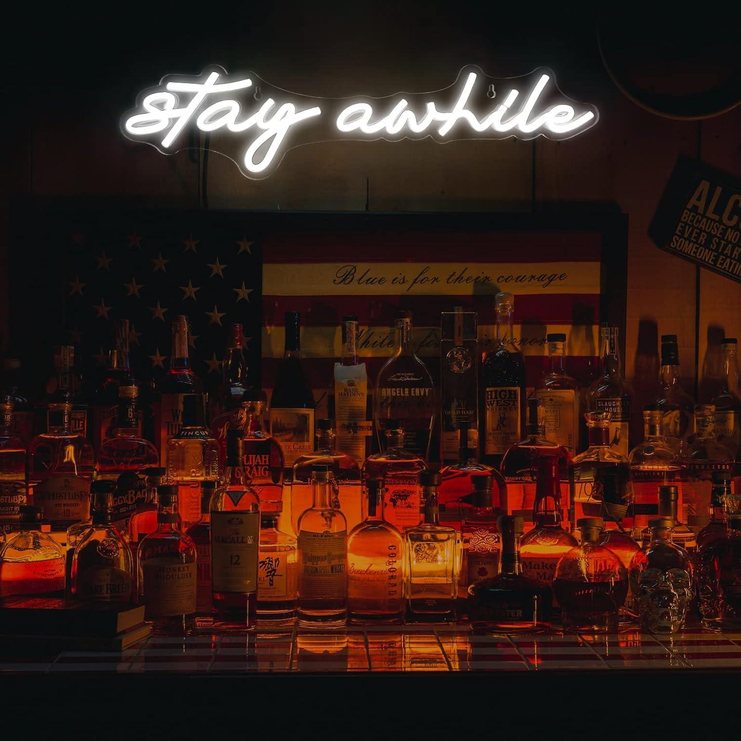 Stay Awhile Neon Signs USB Dim - đánh giá và giá Room Lighting Bedroom Decor
