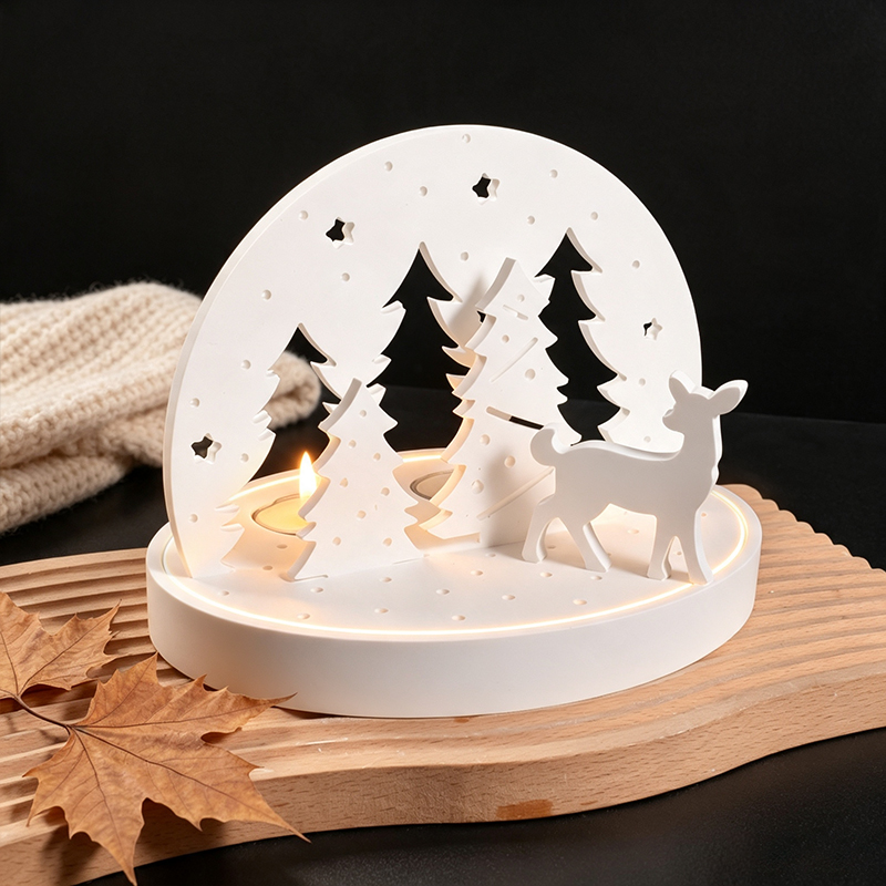 Christmas Elk Tealight Candle  - đánh giá và giá Candle Holder Set