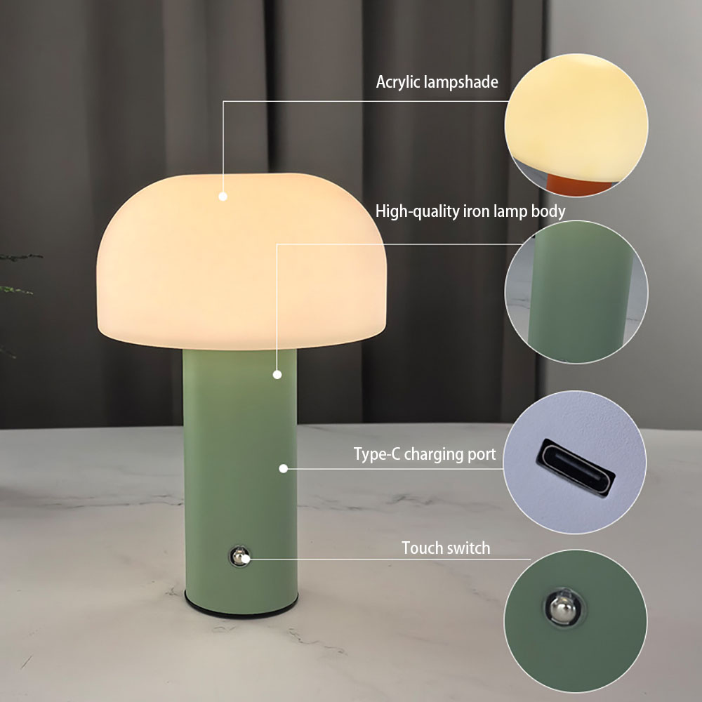 New Mushroom Lamp LED Charging - đánh giá và giá Mushroom Table Lamp