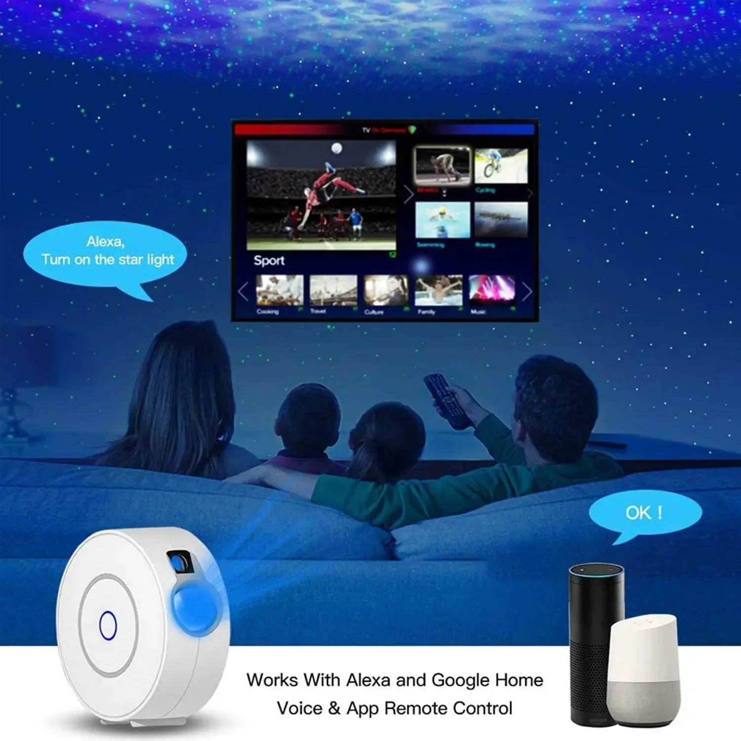 Tuya WiFi Intelligent Aurora G - đánh giá và giá Sunset Lamp Projection