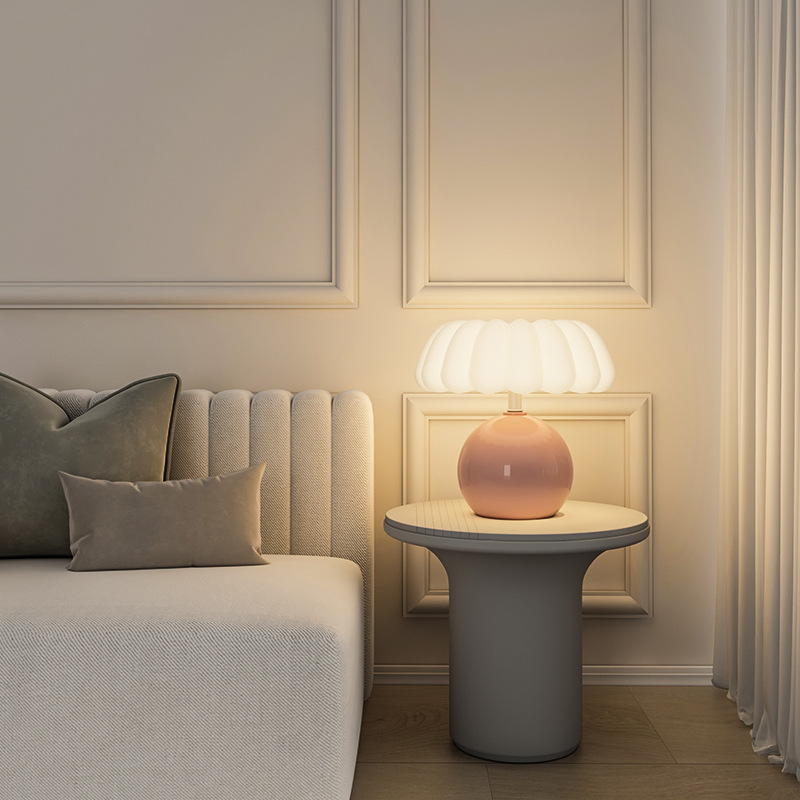 Cream Style Bedside Table Lamp - đánh giá và giá Mushroom Table Lamp