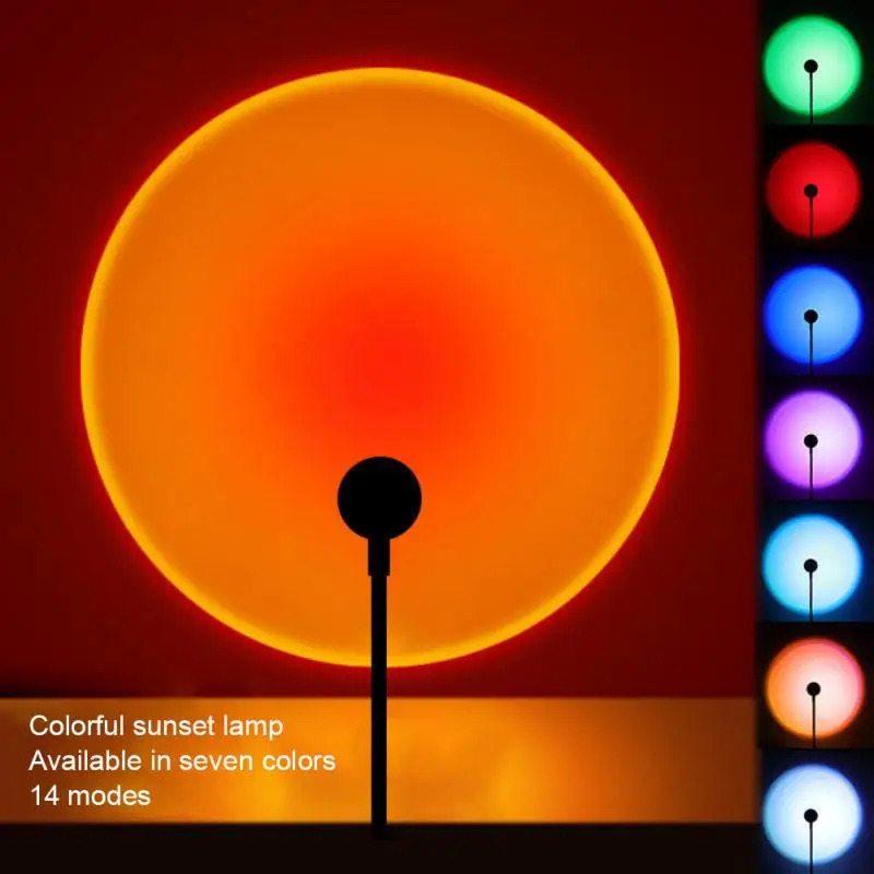 1-4pcs Sunset Lamp LED Rainbow - đánh giá và giá Sunset Lamp Projection