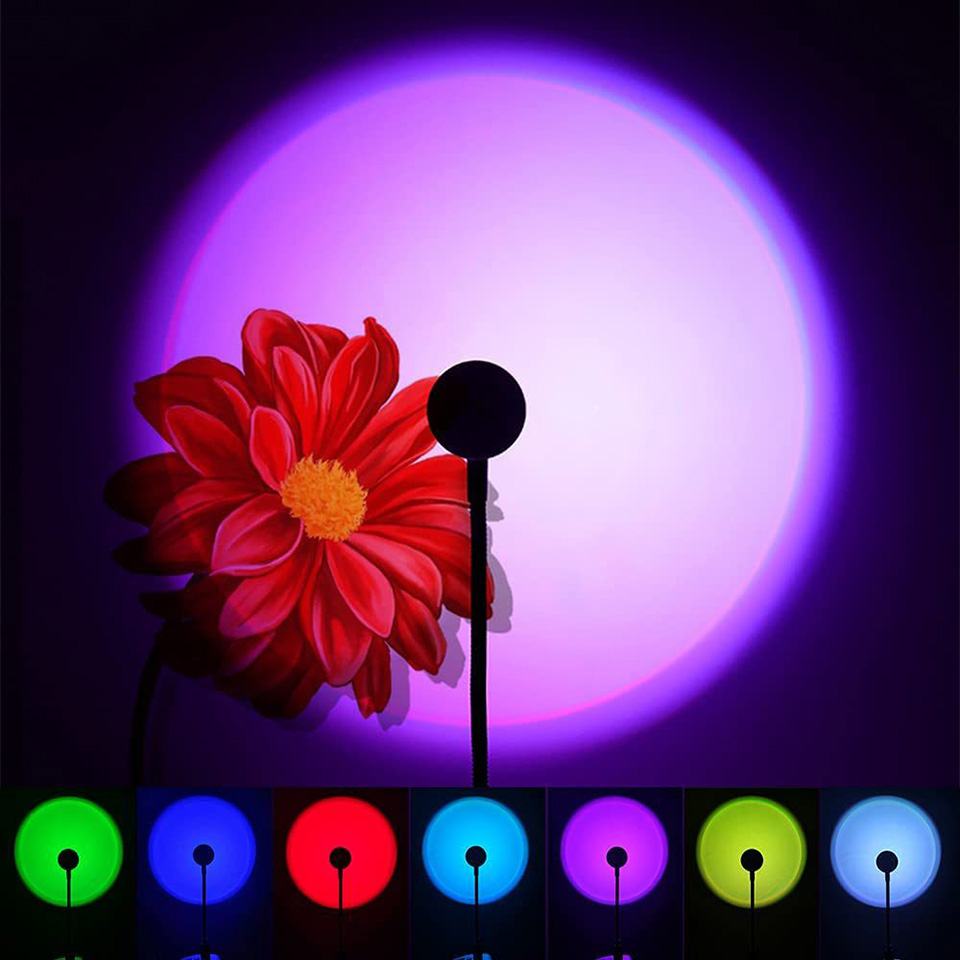 1x USB Hoàng Hôn Đèn LED Rainb - đánh giá và giá Sunset Lamp Projection