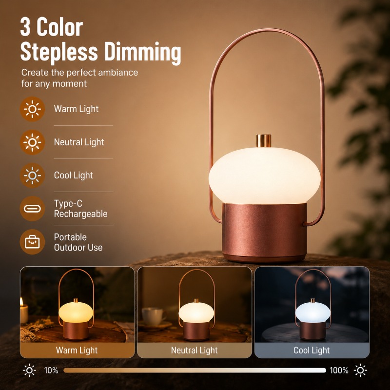Rechargeable Portable Mushroom - đánh giá và giá Mushroom Table Lamp