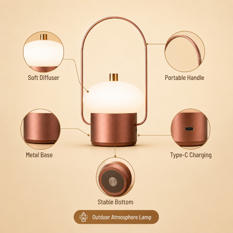 Rechargeable Portable Mushroom - đánh giá và giá Mushroom Table Lamp