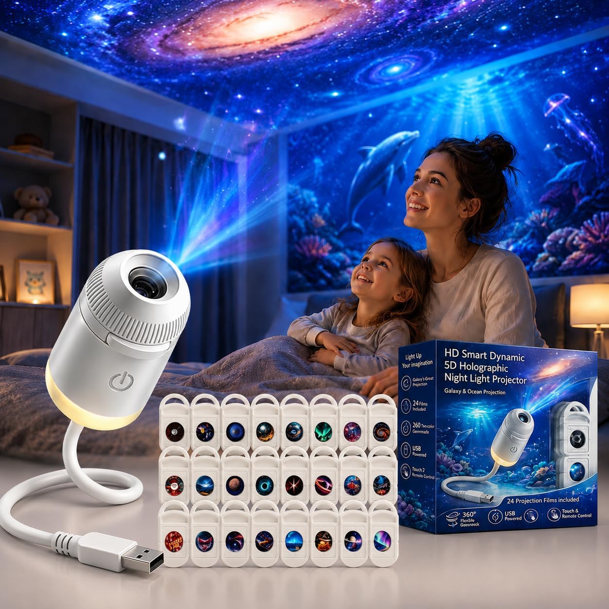 HD Smart Dynamic 5D Holographi - đánh giá và giá Lighting Decor Home