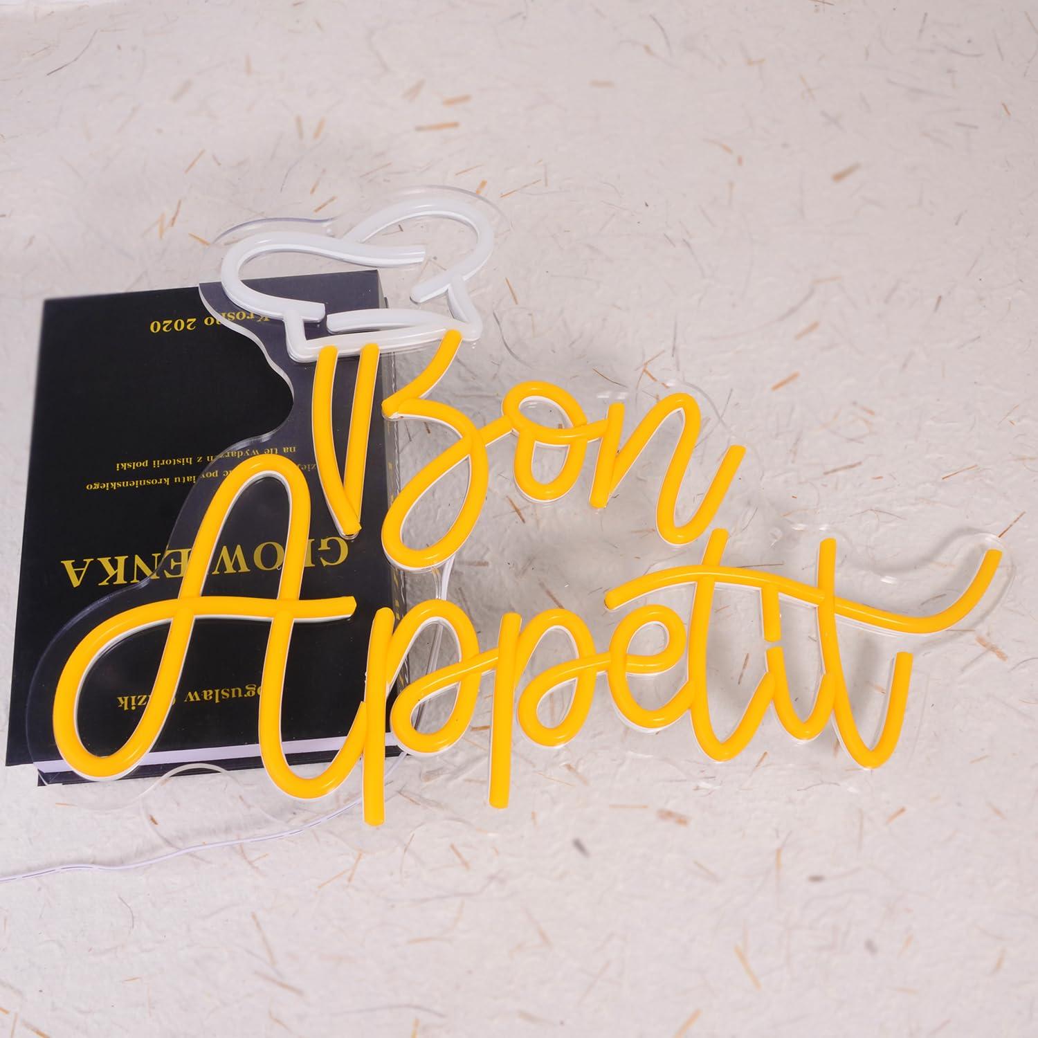 Bon Appetit Chef Hat Neon Sign - đánh giá và giá Lighting Decor Home