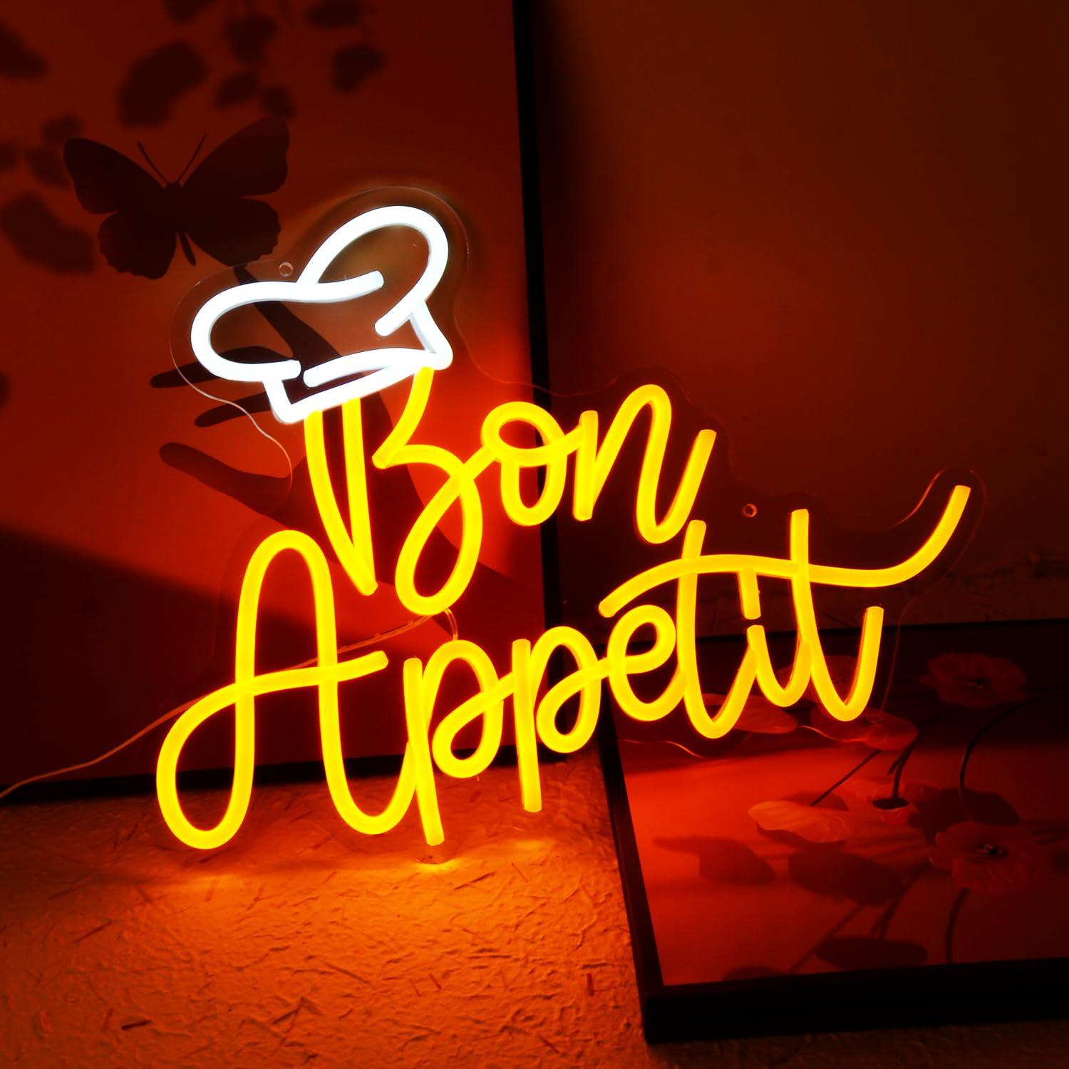Bon Appetit Chef Hat Neon Sign - đánh giá và giá Lighting Decor Home