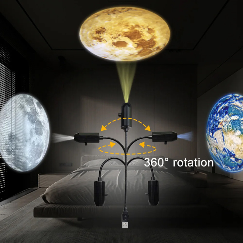 USB Ceiling Moon Earth Project - đánh giá và giá Sunset Lamp Projection