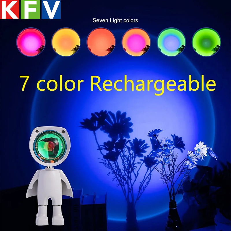 Astronaut Robot Rainbow Projec - đánh giá và giá Sunset Lamp Projection