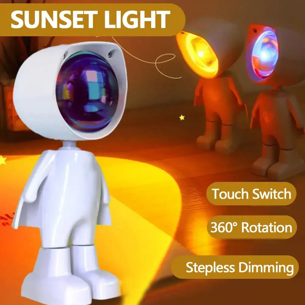 Astronaut Robot Rainbow Projec - đánh giá và giá Sunset Lamp Projection