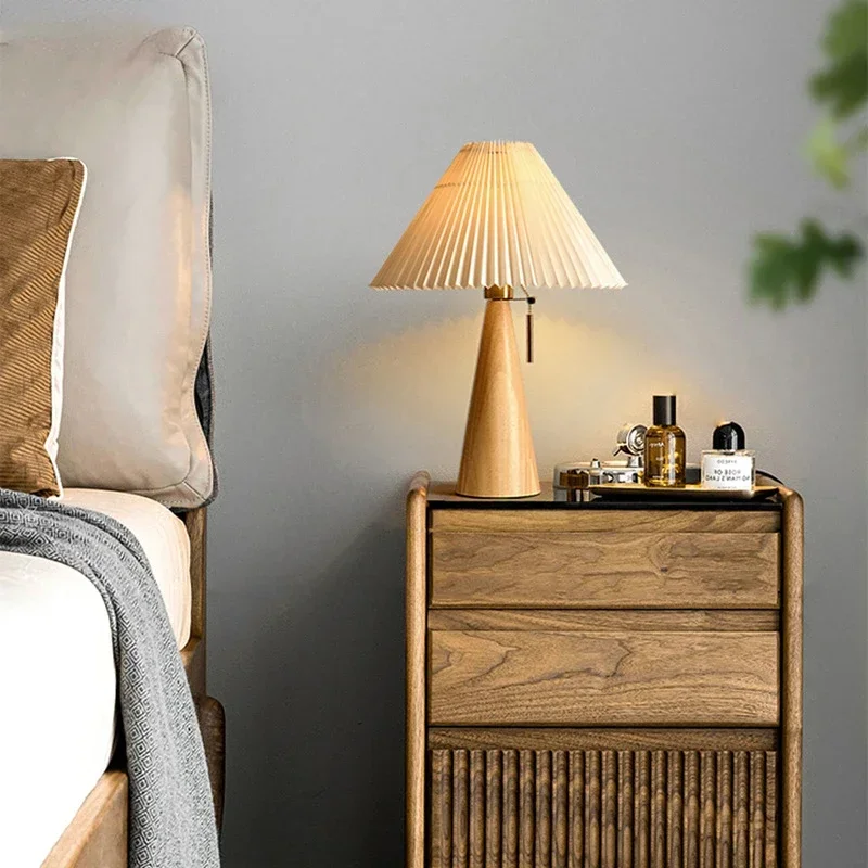 Retro Pleated Table Lamp Nordi - đánh giá và giá Lighting Decor Home