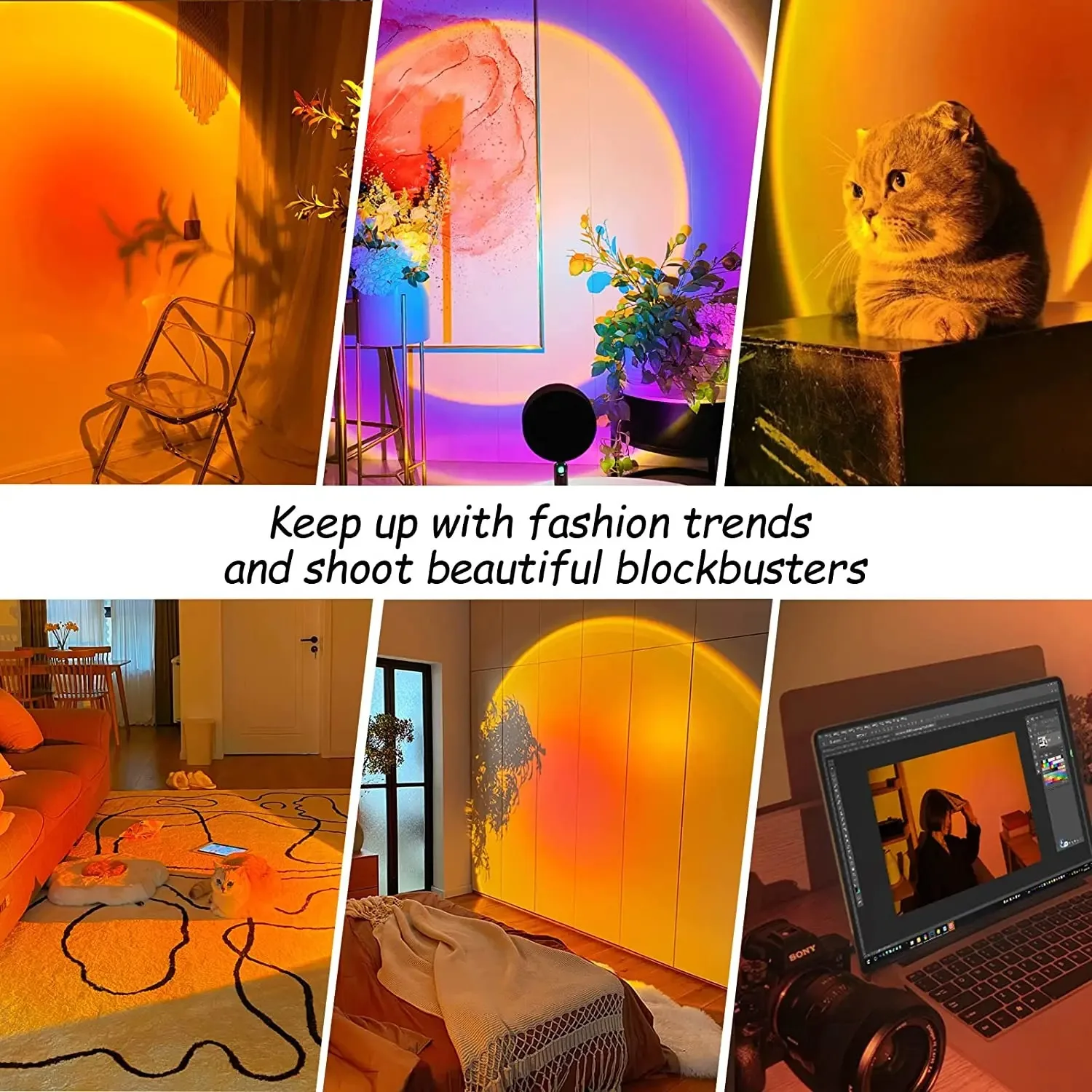16 Color Sunset Lamp,RGB Mood  - đánh giá và giá Sunset Lamp Projection